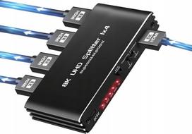 Pawonik SPLITTER HDMI 2.1 1x4 ROZDZIELACZ ULTRAHD HDCP 2.3 8K60HZ 4K 120HZ - 4 TV one size | 5903684263998 | 5903684263998