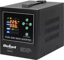 Rebel POWER-500-LFP4 - pure sine wave inverter with charging function 12V 230V 500VA/300W