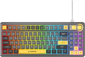 Rampage žaidimų klaviatūra CYCLONE KNOB RGB 90%