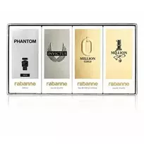 Rinkinys vyrams Paco Rabanne 4 x 5 ml, One Million EDT + Million Gold EDP Intense + Invictus EDT + Phantom EDP