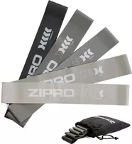 „Zipro Mini Band“ „Mini Band Latex“ – įvairių pasipriešinimo lygių rinkinys, pilkos spalvos, 5 vnt.