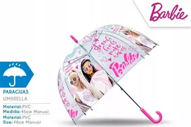 „Kids Euroswan“ skaidrus automatinis skėtis, 48 cm, „Barbie“ BB00011