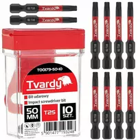 Tvardy T25 50 mm S2 smūginiai antgaliai – dėžutė (10/120)