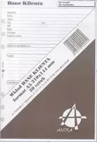 „Antra“ A5 organizatoriaus įdėklas „Kliento duomenys“ (270045)