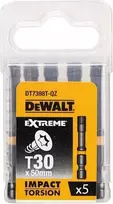 „Dewalt“ smūginiai sraigtų įsukimo antgaliai T30x50 mm, 5 vnt. (DT7398T)