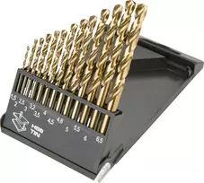 „Graphite“ titano cilindriniai grąžtai metalui: 1,5; 2; 4,5; 4; 5,5; 5; 4,8; 3; 2,5; 3,5; 6; 3,2; 6,5 mm rinkinys (57H198)