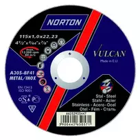 „Norton Clipper“ pjovimo diskas „Vulcan Metal Inox“ A60S6BF41 125 x 22,23 x 1,0 mm (66252925433)