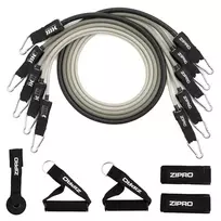 Zipro ZIPRO Guminiai atsparumo dirželiai „Resistance Tubes“ su priedais (11 dalių)