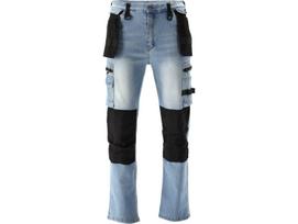 Darbo kelnės vyrams Yato Stretch YT-79054, juoda sp./žydra sp., 2XL dydis
