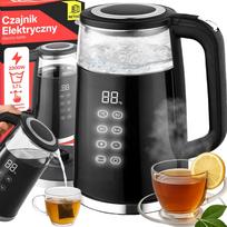 Stiklinis elektrinis virdulys 1,7 L 2200 W su temperatūros reguliavimu