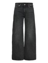 Weekday - Paz Mid Rise Wide Jeans - Platūs džinsai - Juoda