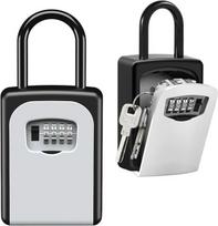 Safes,Wall Mounted Key Lock Box | Weatherproof Resettable Code Safe for House Keys, Realtors, Garage,