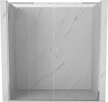 Mexen Exo dvigubos stumdomos dušo durys 190 cm, permatomos, chromas - 8152-190-000-01-00