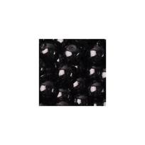 Apvalūs perlo imitacijos karoliukai 6 mm, 10 vnt., spalva juoda