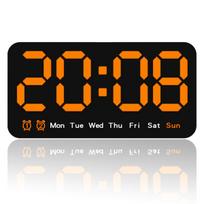 Radios and alarm clocks,Large Digital Wall Clock,Led Alarm Clock with Big Digits,Dual Alarm,3-Level Brightness,Style 1