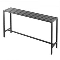 Baro stalas, 160x37.5 cm, juodas, metalinis rėmas