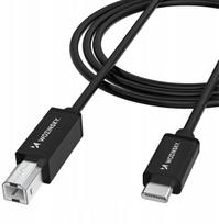 Wozinsky WKDDY2S Laidas USB-B - USB-C 2m juodas