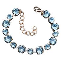 Apyrankė moterims DiamondSky „Classic IV (Aquamarine Blue)“ su Swarovski kristalais