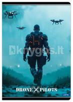 Sąsiuvinis(platus) A5 12lap. 80g DRONE PILOTS lang.
