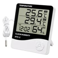 Meteorologinė stotelė - HTC-1 - Namų termometras - Higrometras - Laikrodis - Žadintuvas