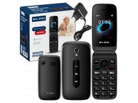 BLOW Juodas telefonas senjorams su atvartu S24