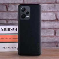 Dėklas Xiaomi Redmi Note 12 Pro Plus Turbo 4G 5G coque Prabangi tekstilė Oda minkštas dangtelis funda for redmi note 12 pro dėklas capa Redmi Note 12 Turbo juoda