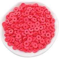 Karoliai, apyrankės, pakabukas, minkštas molis, 200 vnt., 6 mm, „pasidaryk pats“, skirtas palaidų karoliukų papuošalų gamybai, subtiliems papuošalams raudona