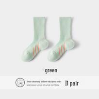 Women's Mid-Tube Sports Socks: Shock-Absorbing, Breathable, Sweat-Wicking Socks for Badminton, Running, and Yoga.