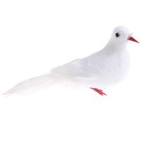 Dirbtinis Imitacinis Balandis Putų Plunksnų Paukščiai Vestuvių Rankdarbiai Ornamentas white