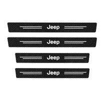 Jeep 4vnt. Automobilio durų slenksčių lipdukai Anglies pluošto danga Automobilio priedai Jeep Renegade Wrangler jk Compass Grand Cherokee