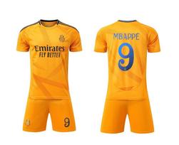 24-25 Karališkas M Išvykos Oranžinis Ne. 9 klubo futbolo marškinėliai Vaikų drabužiai Suaugusiųjų komplektas Dydis 14-3XL 14 yards/90