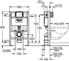 Potinkinis rėmas Grohe RAPID SL SLIM 39687000
