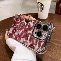 Case For infinix Note 50X 50 Pro 30 40 Plus Hot 60 60i 30i 40i Play SMART 9 8 Pro Plating Lips Kiss Pattern Transparent Cover Infinix HOT 30 Play