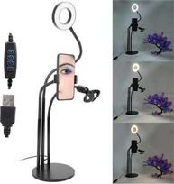 Žiedinė lempa ECOBOX LAMPA LED PIERŚCIENIOWA SELFIE RING MAKIJAŻ STOVAS