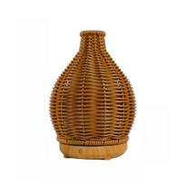 Wood Grain Rattan USB Ultrasonic Aroma Diffuser & Humidifier: Silent, Large Mist Volume kaštoninė
