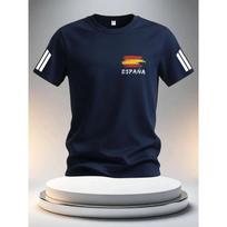 2026 Summer Spain Men's Football Jersey 3D Football Color Printed Crew Neck T-Sleeve XS