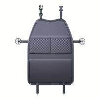 Automobilio sėdynės atlošo apsauga su kempinės užpildu, odinė, atspari smūgiams, automatinė galinės sėdynės užvalkalas vaikams, su laikymo organizatoriais, priedais