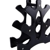 3-Tier Dumbbell Storage Rack Stand Home Office Gym Dumbell Weight Rack juoda