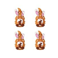 4/26/30/52PCS Easter bunny silicone beads, suitable for bracelets, keychains, lanyards, pen accessories, holiday accessories