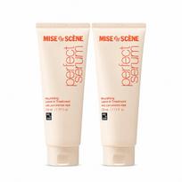 mise en scène Perfect No-Wash Treatment Cream Pack Leave-In Hair Treatment 230ml x 2pcs (1+1 Set) beige