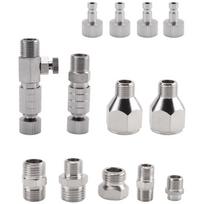 A84X-15Pcs Airbrush Adapter Set Airbrush Quick Release Coupling Disconnect Adapter Kit Fitting Connector Set Female Connector