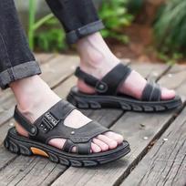 Vasariniai bateliai Vyriškos basutės Natūrali oda Plokščiu padu Neslystančios Atostogų Vyriški apavai Minkšti Patogūs Juodi Rudi 39 juoda
