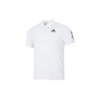 Adidas Solid Stripe Tennis Sports Casual Short Sleeve Polo Shirt Men Tops White HF1815 M white
