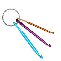 3 vnt./rinkinys Daugiaspalviai Mini Aliuminio Lydinio Raktų Pakabukai Nėrimo Vąšeliai PASIDARYK pats Rankdarbių Įrankiai Spalvoti Mezgimo Virbalai 3pcs blue
