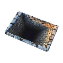 3D Skylės Kilimas Realistiškas Optinės Iliuzijos Kilimas Juokingas Bedugnės Durų Kilimėlis Sugeriantis Neslystantis Grindų Kilimėlis voniai, svetainei, prieškambariui 40*60cm H