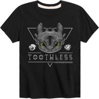 How to Train Your Dragon - Toothless Line Art - Toddler & Youth Short Sleeve Graphic T-Shirt S juoda