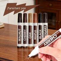6Pcs Premium Furniture Touch Up Markers, Wood Scratch Repair Pens, For Furniture Restoration, Wooden Floor, Table, Bed Post 6pcs toskanos ruda spalva