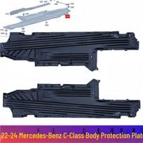 Mercedes-Benz C klasės W206 dugno apsauga C180, C200, C260, C300L purvasaugiui (Kairė Dešinė) Body shield passenger right [Domestic] Felt black