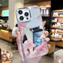Pink cloud apple mirror mobile phone case 15promax for 17pro mobile phone case air gentle Apple 17