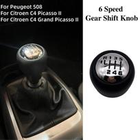 6 pavarų automobilio mechaninės pavarų perjungimo rankenėlė, svirtis, apsauginis dangtelis, rankenėlė Citroen C4 Grand Picasso II 2014-iki, Peugeot 508 black